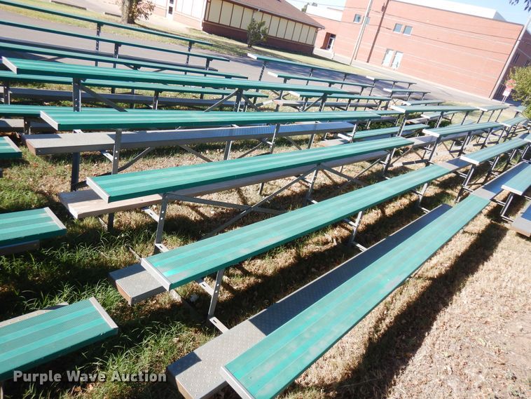 image for item KO9952 (9) 15'L aluminum bleachers