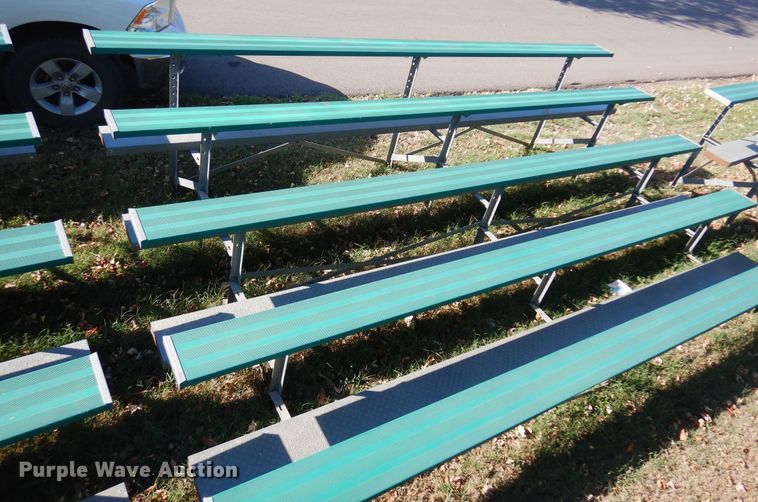 image for item KO9952 (9) 15'L aluminum bleachers