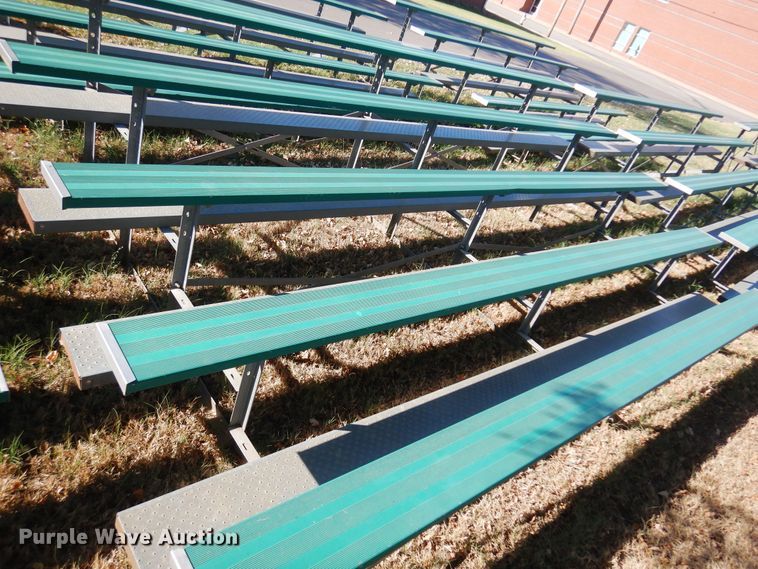 image for item KO9952 (9) 15'L aluminum bleachers