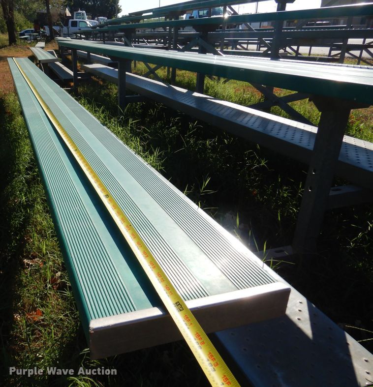image for item KO9952 (9) 15'L aluminum bleachers