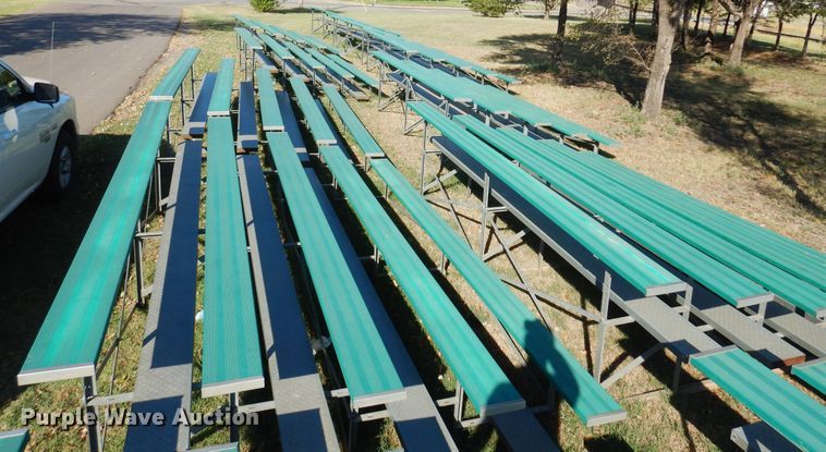 image for item KO9952 (9) 15'L aluminum bleachers
