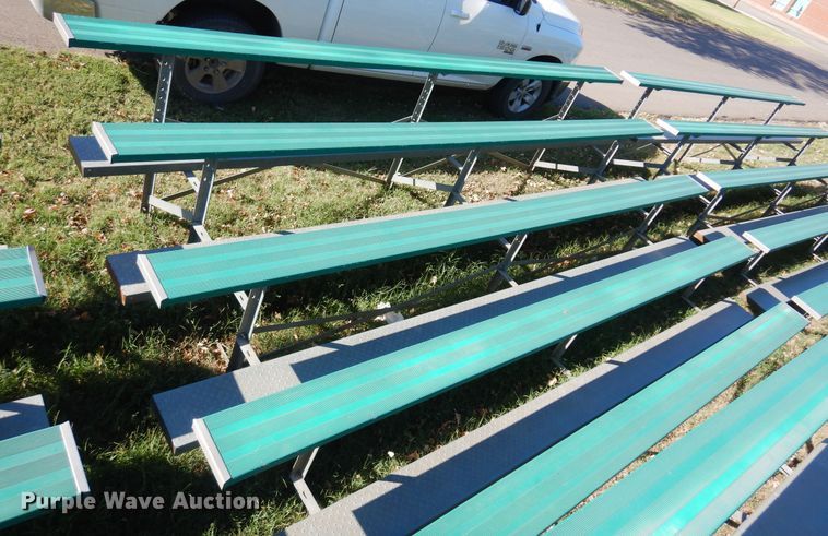 image for item KO9952 (9) 15'L aluminum bleachers