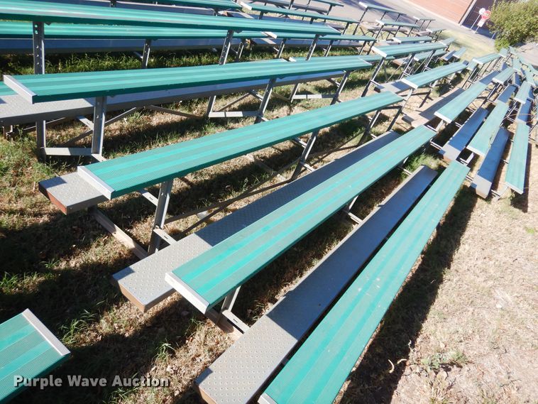 image for item KO9952 (9) 15'L aluminum bleachers