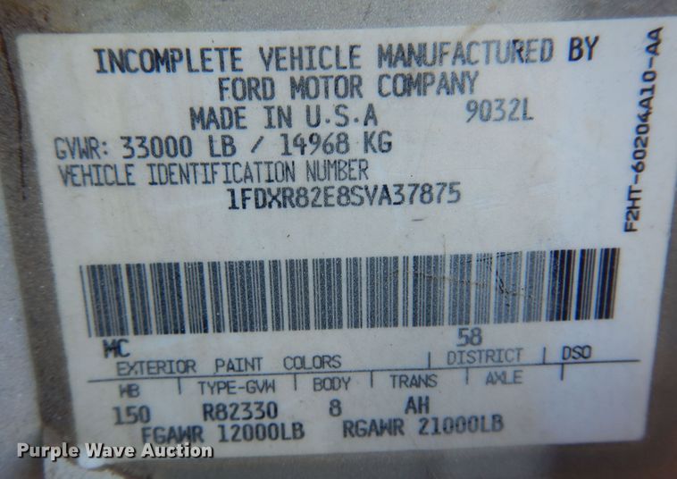 image for item KO9964 1995 Ford L8000  dump truck