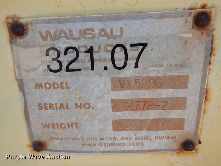image for item KU9668 Wausau VX5896  V-plow