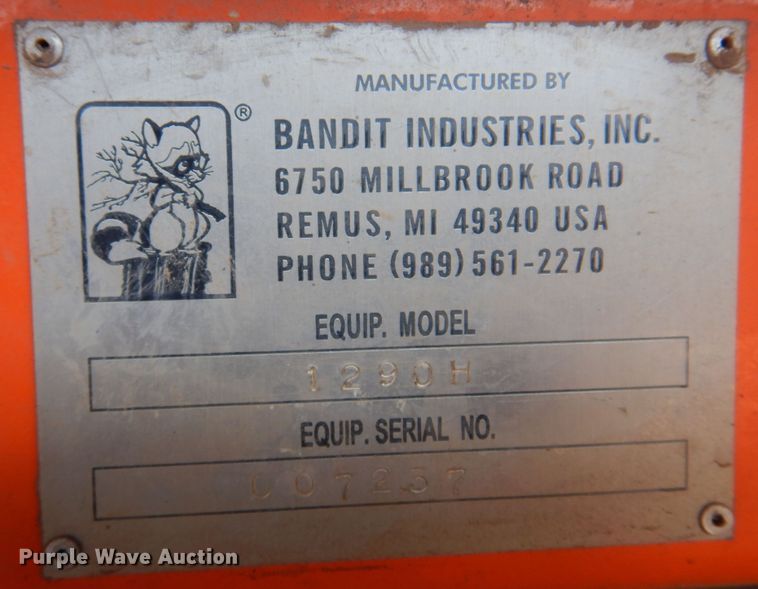 image for item KU9669 Bandit 1290H  wood chipper