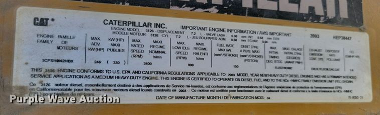 image for item KW9498 2004 Sterling L8500  dump truck