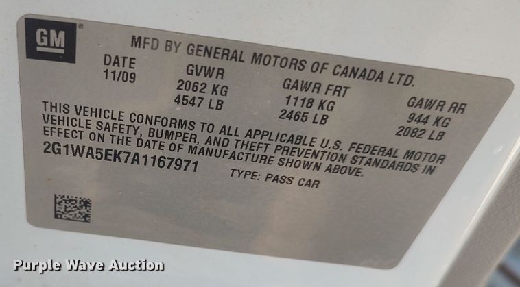 image for item LK9917 2010 Chevrolet Impala