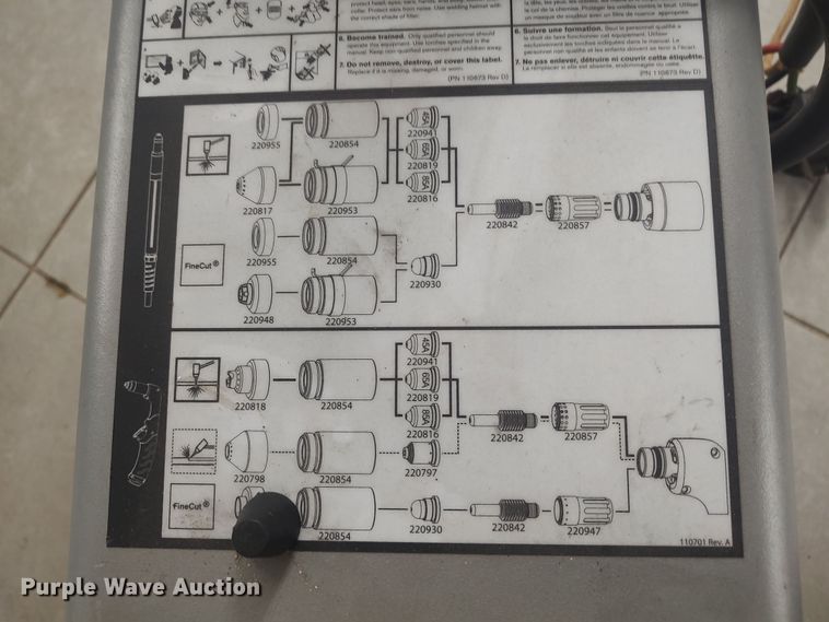 image for item LK9919 Hypertherm Powermax 65  plasma cutter