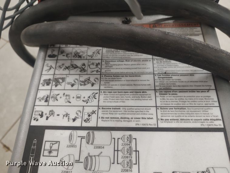 image for item LK9919 Hypertherm Powermax 65  plasma cutter