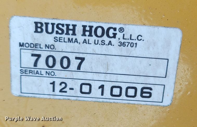 image for item LN9642 2012 Bush Hog 7007  blade