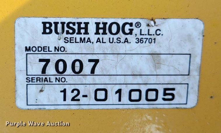 image for item LN9643 2012 Bush Hog 7007  blade