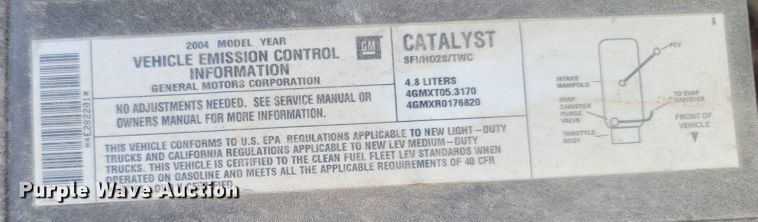 image for item LN9653 2004 GMC Sierra 1500  Ext. Cab pickup truck