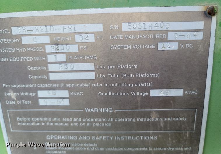 image for item LN9654 1994 Chevrolet 3500HD  bucket truck