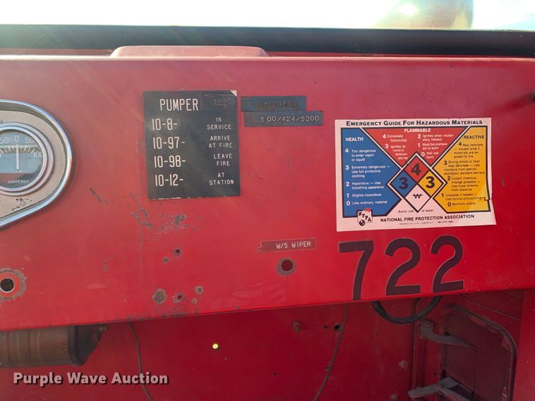 image for item MH9827 1955 Howe Defender HR-73  pumper fire truck