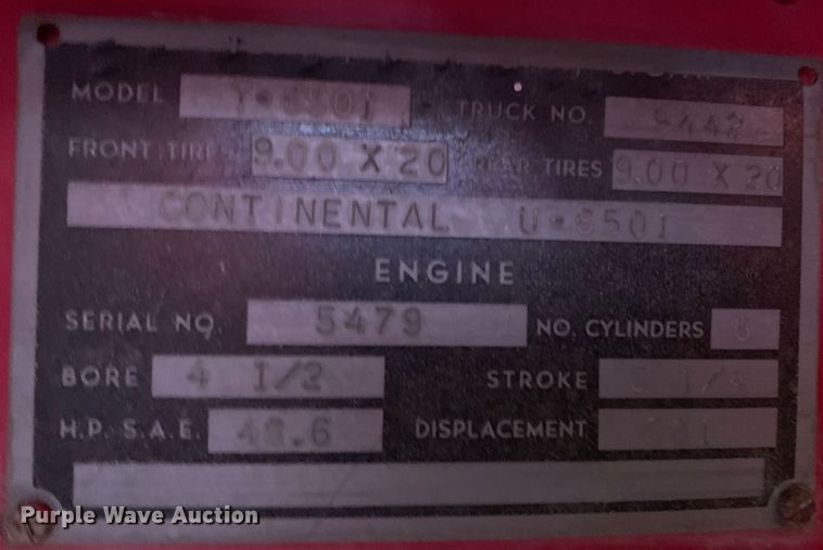 image for item MH9827 1955 Howe Defender HR-73  pumper fire truck