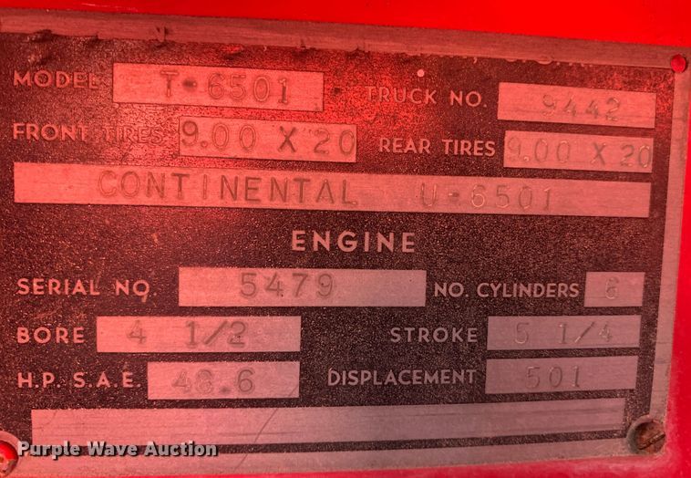 image for item MH9827 1955 Howe Defender HR-73  pumper fire truck