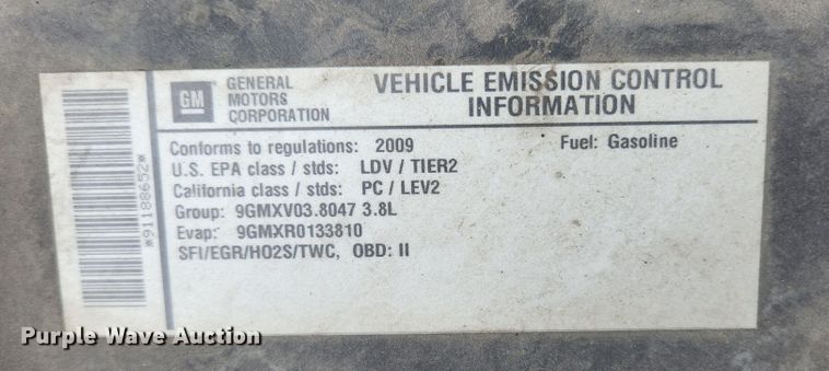 image for item MH9830 2009 Buick LaCrosse CXL