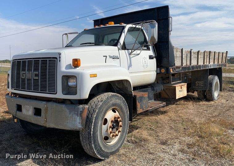 image for item MH9837 1996 GMC TopKick C6500  dump flatbed truck