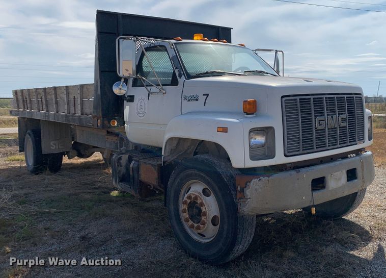 image for item MH9837 1996 GMC TopKick C6500  dump flatbed truck