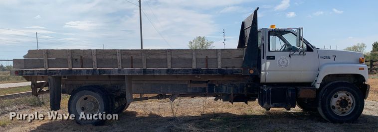 image for item MH9837 1996 GMC TopKick C6500  dump flatbed truck