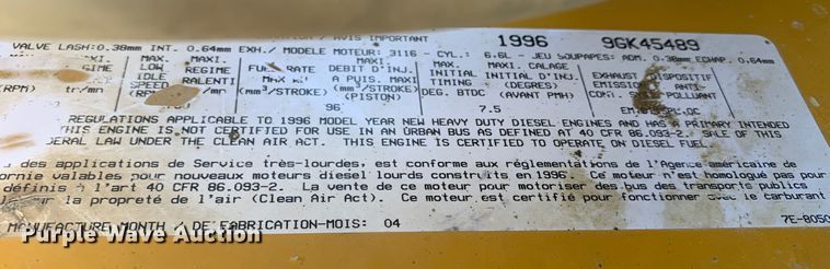 image for item MH9837 1996 GMC TopKick C6500  dump flatbed truck