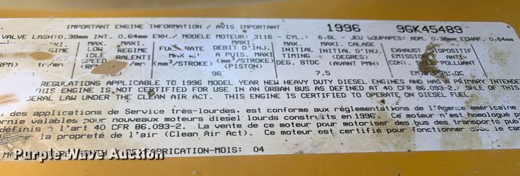 image for item MH9837 1996 GMC TopKick C6500  dump flatbed truck