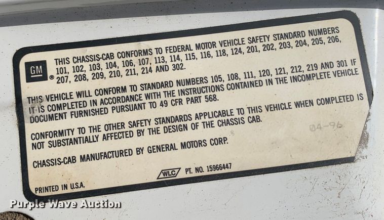 image for item MH9837 1996 GMC TopKick C6500  dump flatbed truck