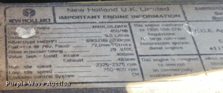 image for item MK9410 2000 New Holland 655E  backhoe