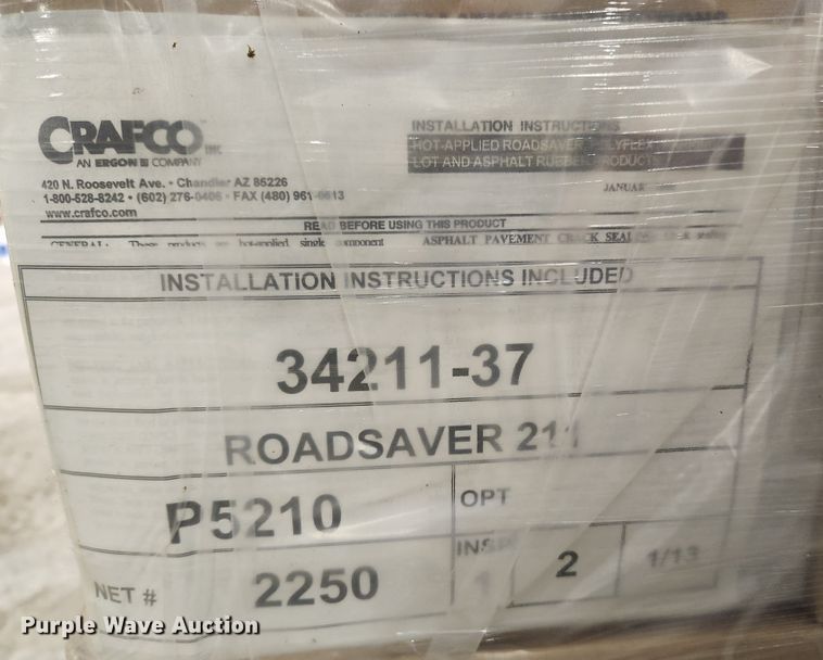 (284) boxes of Crafco RoadSaver 211 asphalt sealant in Hazelwood, MO