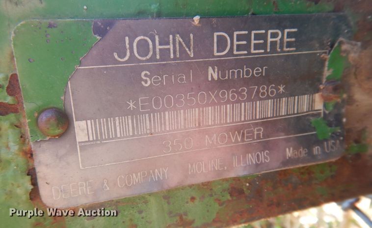 image for item MU9766 John Deere 350  sickle mower
