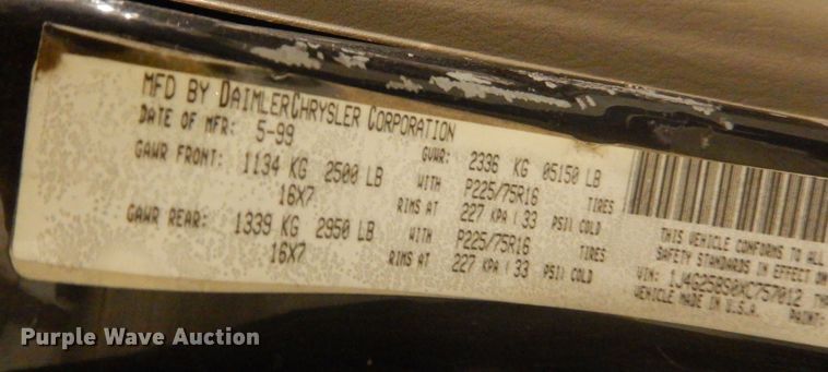 image for item DI6776 1999 Jeep Grand Cherokee  SUV