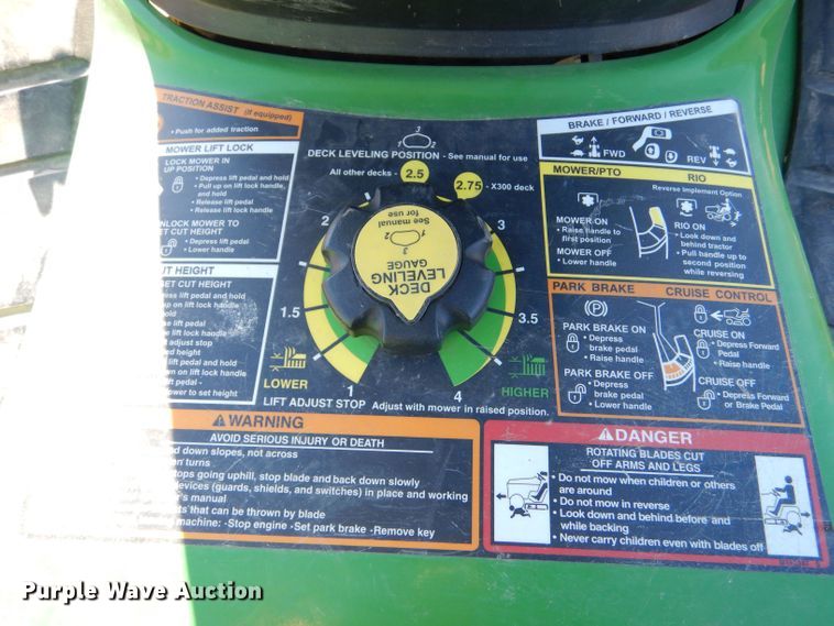 image for item DK7288 John Deere X320  lawn mower