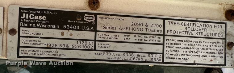 image for item DO8810 1981 Case 2290  tractor