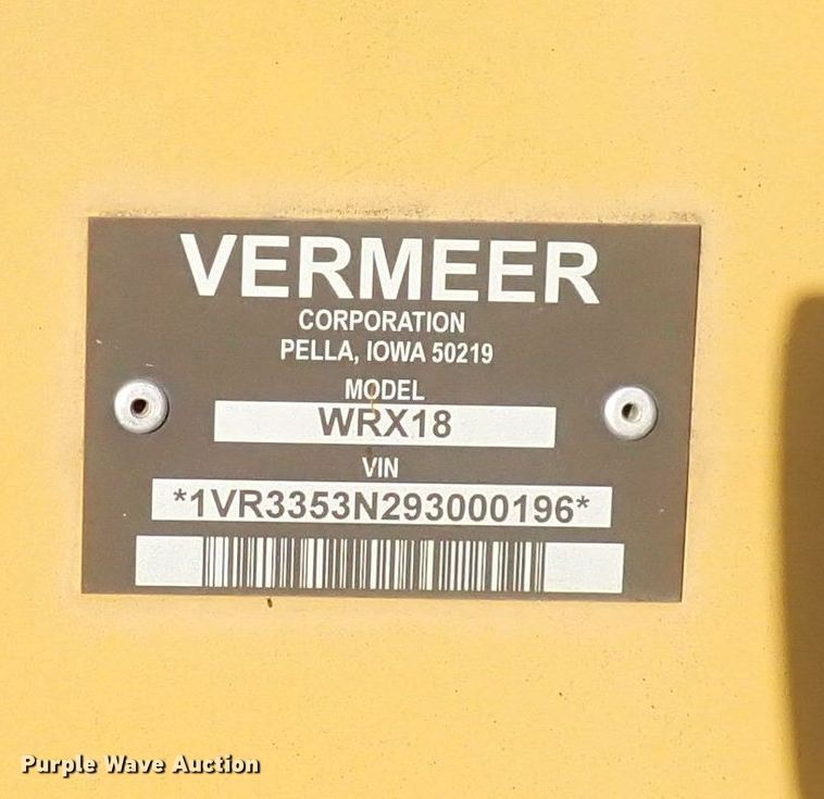 image for item DQ2992 Vermeer WRX18  hay rake