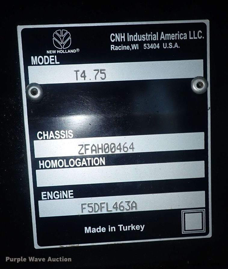 image for item DQ2998 2015 New Holland T4.75  MFWD tractor