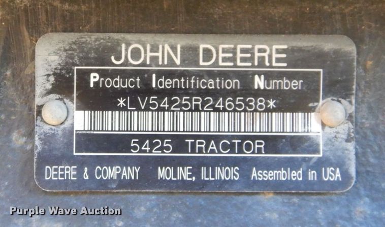 image for item DS1440 2006 John Deere 5425  MFWD tractor