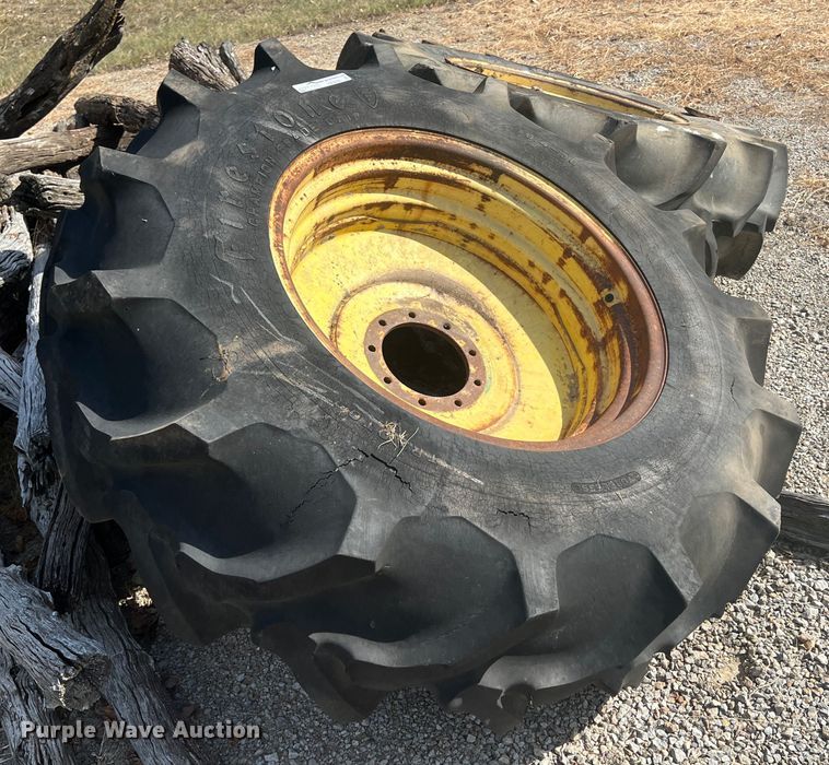 image for item HX9938 (2) 18.4-30 tires and wheels