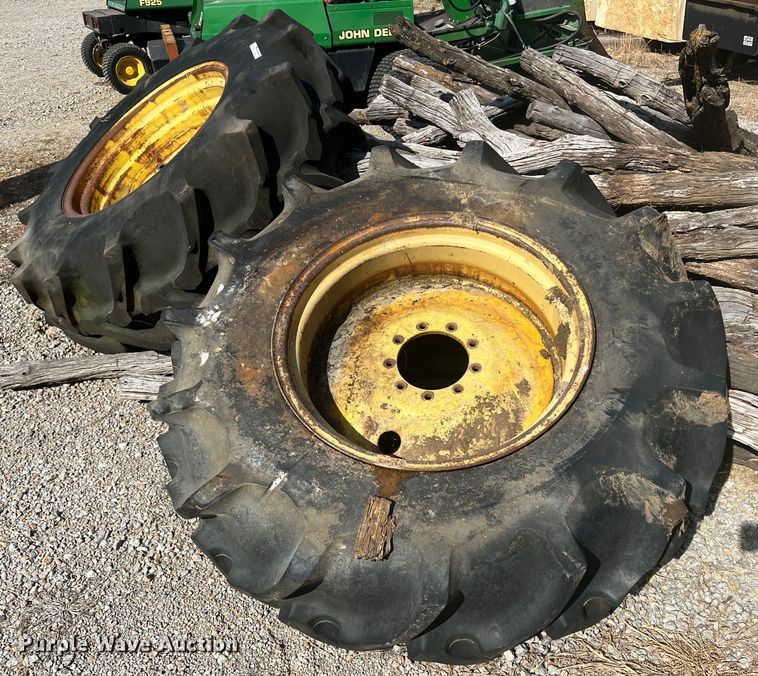 image for item HX9938 (2) 18.4-30 tires and wheels