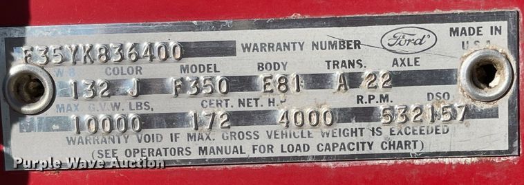 image for item JD9341 1966 Ford 350  grain truck