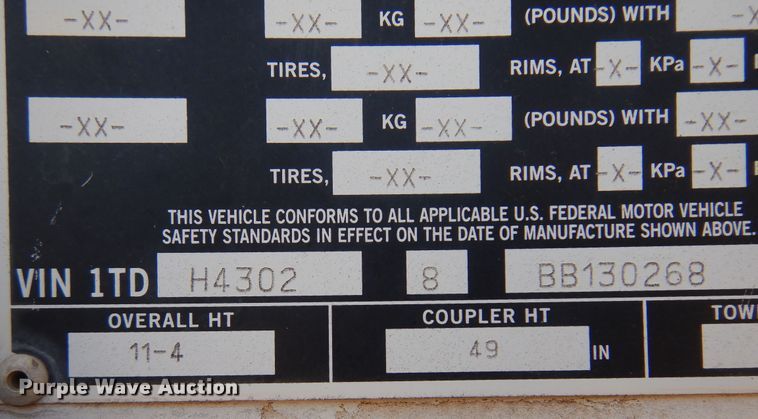 image for item JJ9663 2011 Timpte Super Hopper 4066  grain trailer