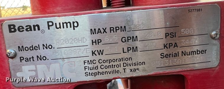 image for item KF9918 John Bean  sprayer