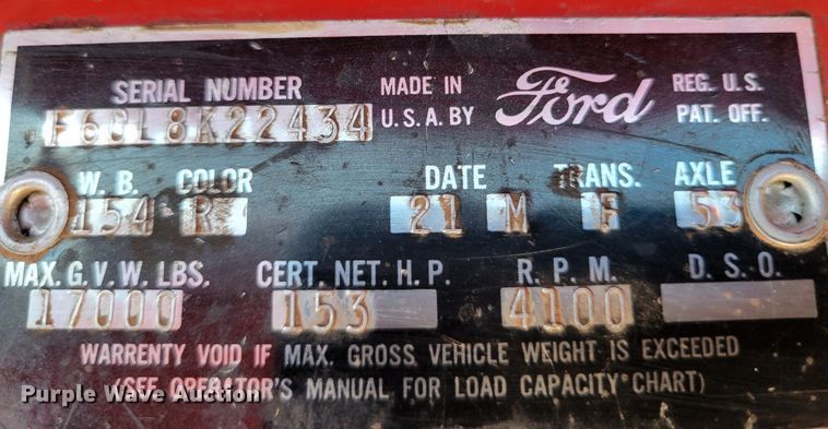 image for item LG9305 1958 Ford  grain truck