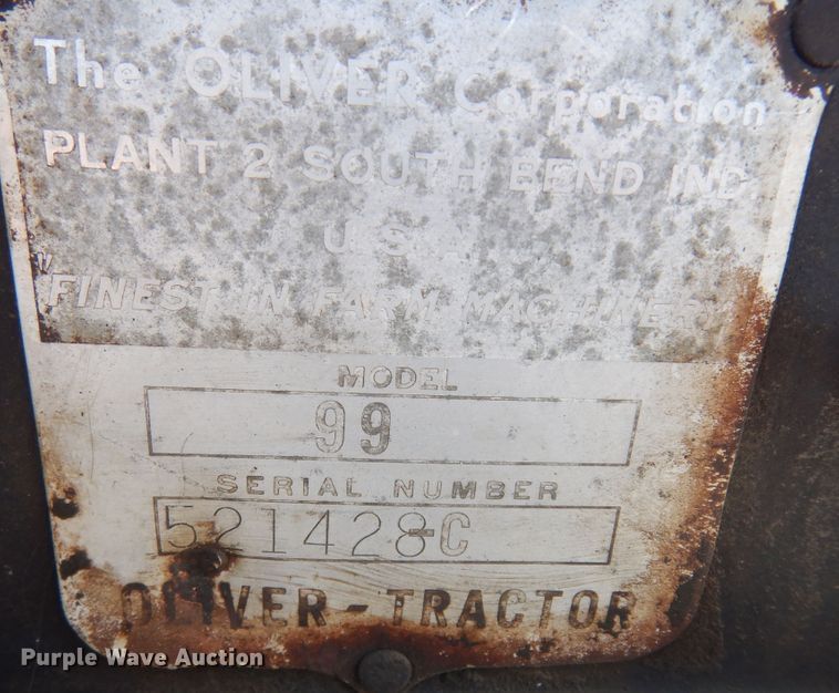 image for item LG9788 1957 Oliver Super 99  tractor