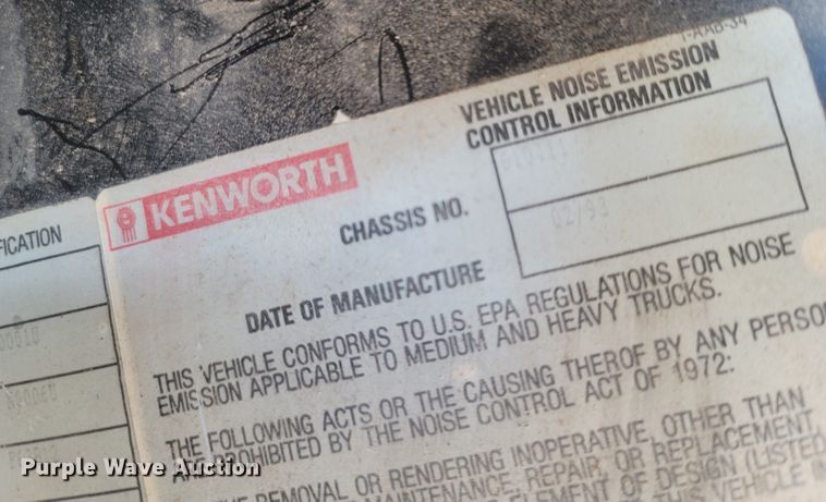 image for item LN9694 1993 Kenworth T800  applicator truck