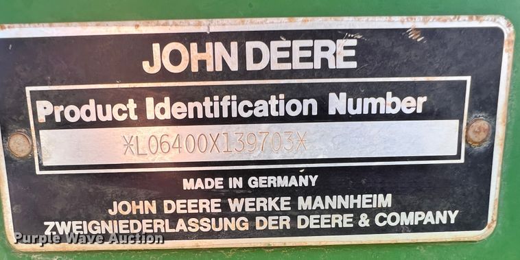 image for item MQ9839 1995 John Deere 6400  MFWD tractor