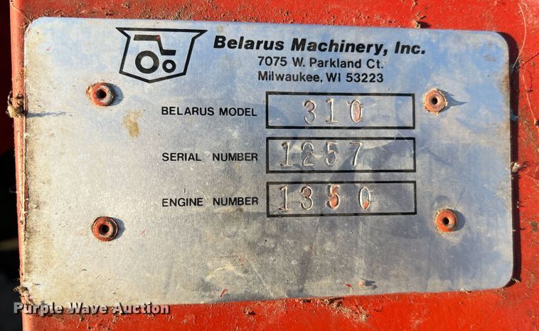 image for item MR9956 Belarus 310  MFWD tractor