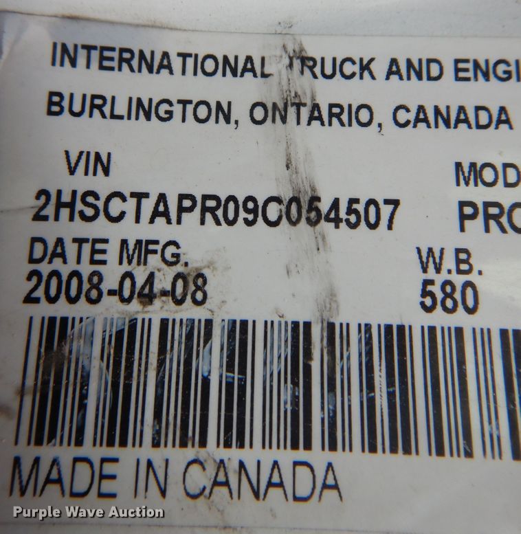 image for item DB7949 2009 International ProStar  semi truck