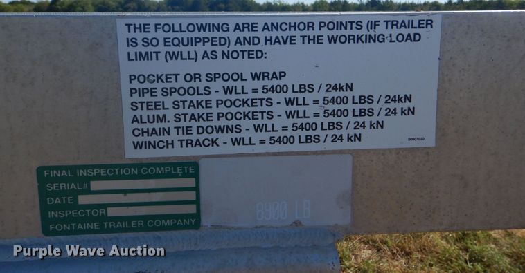 image for item DO1593 2019 Fontaine HCR5212WSA  flatbed trailer