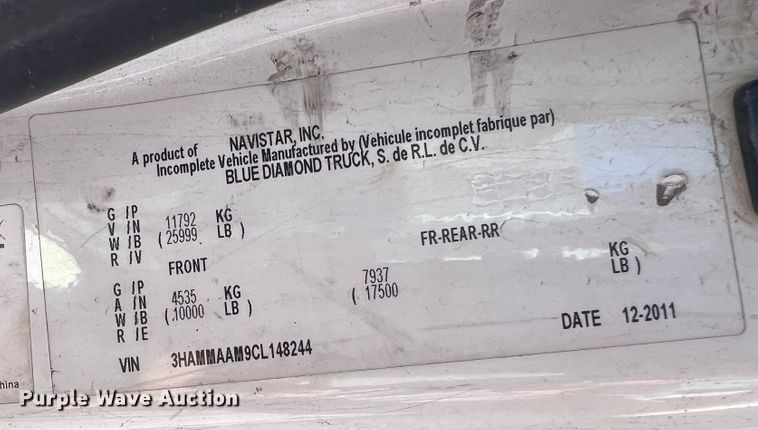 image for item DO8849 2012 International DuraStar 4300  flatbed truck